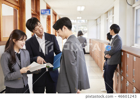 Man, woman, junior high school student, high school student, teacher, Korean 46601243