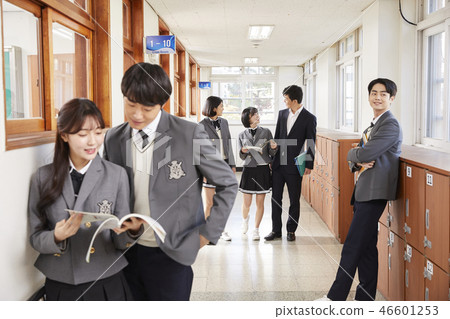 Man, woman, junior high school student, high school student, teacher, Korean 46601253