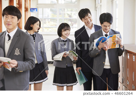 Man, woman, junior high school student, high school student, teacher, Korean 46601264