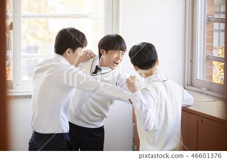 男人，初中生，高中生，老師，韓國人 46601376