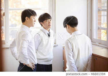 男人，初中生，高中生，老師，韓國人 46601394