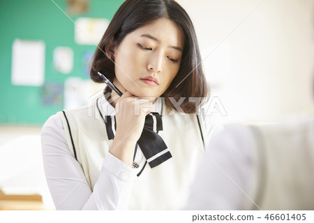 Female, junior high school student, high school student, Korean Female, junior high school student, high school student, Korean 46601405