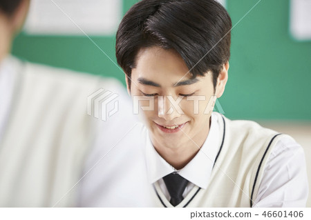 男，初中生，高中生，韓國人 46601406