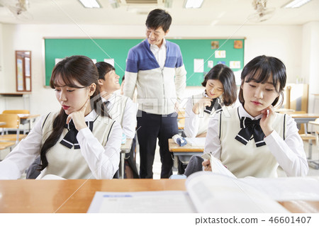 Man, woman, junior high school student, high school student, teacher, Korean Man, woman, junior high school student, high school student, teacher, Korean 46601407