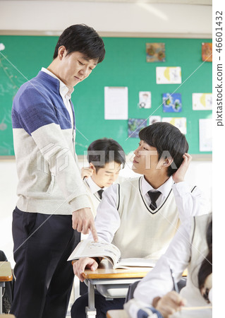 Man, junior high school student, high school student, teacher, korean Man, junior high school student, high school student, teacher, korean 46601432