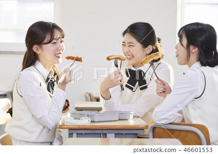 女，初中生，高中生，韓國人 46601553