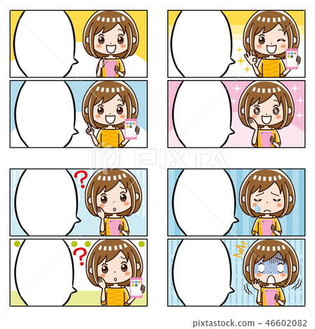 漫畫襯線智能手機女人 漫畫襯線智能手機女人 46602082