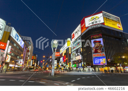 Susukino night view Susukino night view 46602216