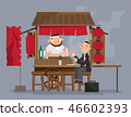 Traditional Japanese mobile food stall (Yatai) 46602393