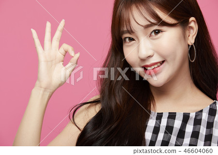 婦女畫象系列顏色後面手標誌 46604060