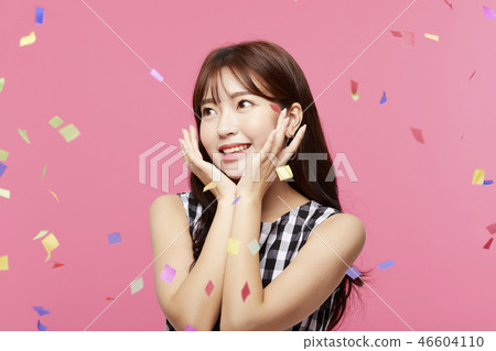 女性肖像系列顏色背表達 46604110