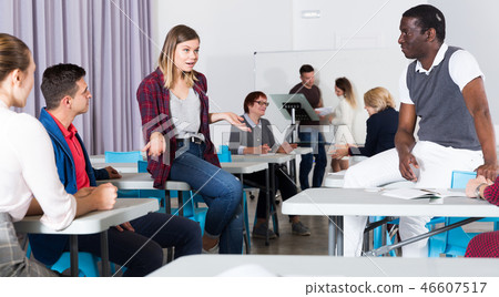 Adult students during recess Adult students during recess 46607517