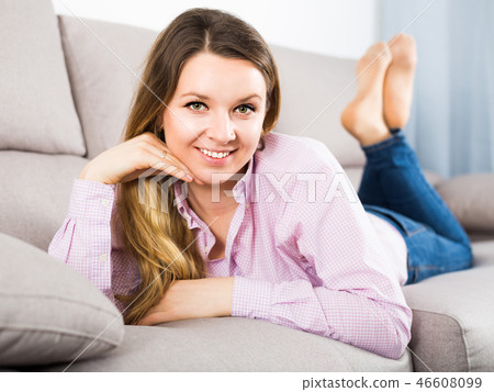 Female is using various poses having good time Female is using various poses having good time 46608099