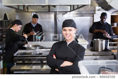 Confident young woman chef 46608500