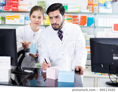 druggists are attentive stocktaking medicines druggists are attentive stocktaking medicines 46611688