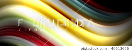 Fluid wave line background or pattern. Geometric technology abstract background. Movement effect. Fluid wave line background or pattern. Geometric technology abstract background. Movement effect. 46613636