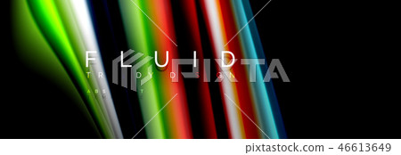 Abstract wave line water 3d background. Wave liquid shape. Splash ink paint mixing on black Abstract wave line water 3d background. Wave liquid shape. Splash ink paint mixing on black 46613649