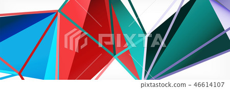 Vector colorful geometric triangle background, crystal banner design 46614107