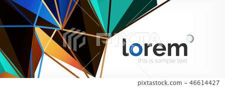 Modern geometric background. Poster template with polygonal elements 46614427