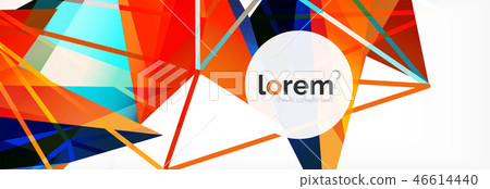 Modern geometric background. Poster template with polygonal elements 46614440