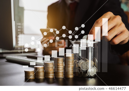 Idea saving energy and accounting finance concept  46614477