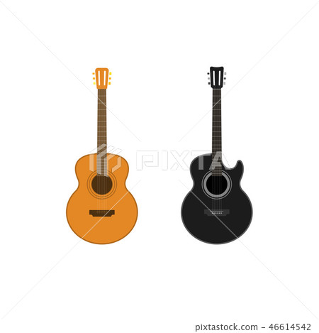 Acoustic guitars vector set isolated on white background Acoustic guitars vector set isolated on white background 46614542