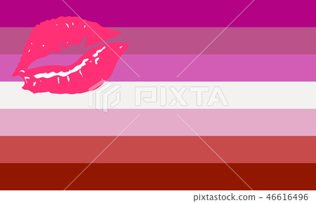 Lipstic lesbian pride flag Lipstic lesbian pride flag 46616496