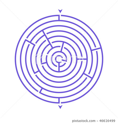 Simple round maze labyrinth game for kids 46616499