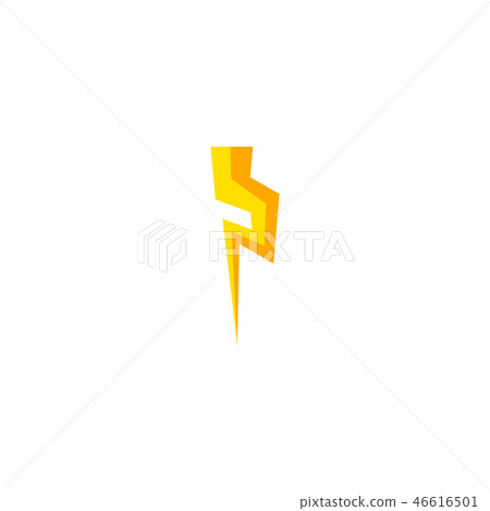 Flash and thunder bolt icon 46616501