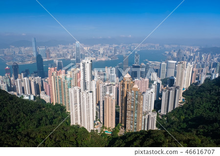 View from Hong Kong Victoria Peak Observatory 46616707