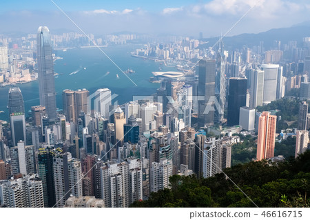 A view from the Hong Kong Victoria Peak Boardwalk A view from the Hong Kong Victoria Peak Boardwalk 46616715