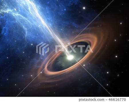 Black hole in deep space 46616770