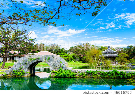 Okinawa Prefecture Naha City Shikinoen Oishi Bridge and Aragodo 46616793