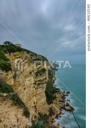 Tajo tower and cliffs in Barbate, Cadiz Tajo tower and cliffs in Barbate, Cadiz 46618540