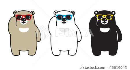 Bear vector polar bear sunglasses cartoon Bear vector polar bear sunglasses cartoon 46619045