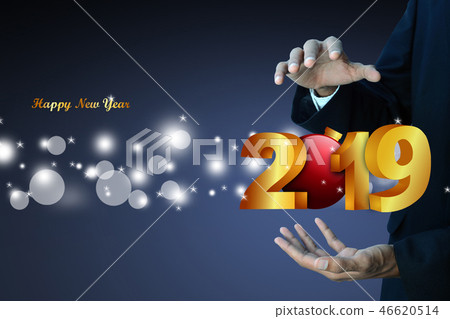 Happy New Year 2019 celebration concept 46620514