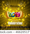 Happy New Year 2019 celebration concept 46620517