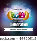 Happy New Year 2019 celebration concept 46620518