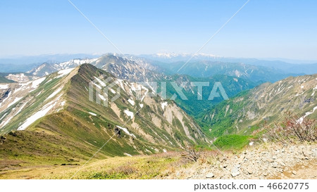 Tanigawadake mountain climbing in spring (Toyama's ear to see the head of Ojika swamp, Mt. Mantaro, Mt. Naeba) Tanigawadake mountain climbing in spring (Toyama's ear to see the head of Ojika swamp, Mt. Mantaro, Mt. Naeba) 46620775