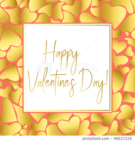 Valentines Day Gold Greeting card for instagram 46621528