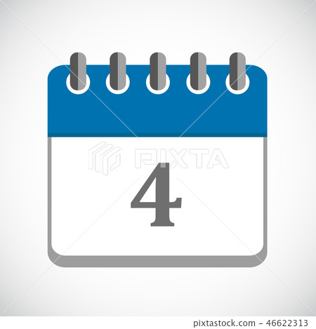vector illustration of blue calendar 4 icon vector illustration of blue calendar 4 icon 46622313