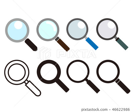 Magnifying glass loupe magnifier vector 46622986