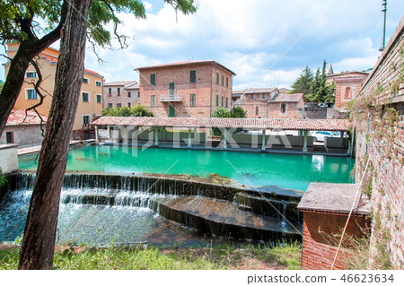 a reservoir in the Clitunno river in Bevagna 46623634