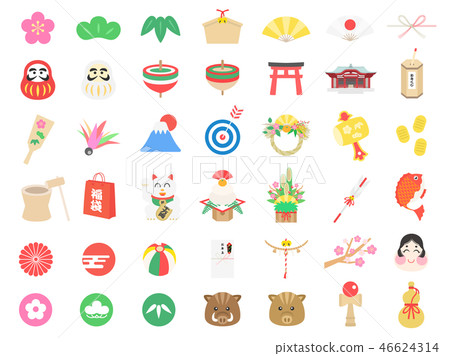 New Year Illustration Set New Year Illustration Set 46624314