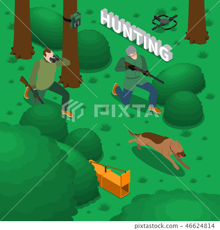Hunting Isometric Composition 46624814