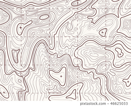 Topographic map. Trail mapping grid, contour terrain relief line texture. Cartography concept Topographic map. Trail mapping grid, contour terrain relief line texture. Cartography concept 46625033