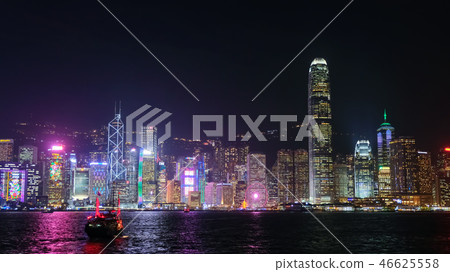 Hong Kong Victoria Harbor night view Hong Kong Victoria Harbor night view 46625558