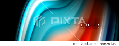 Fluid wave line background or pattern. Geometric technology abstract background. Movement effect. Fluid wave line background or pattern. Geometric technology abstract background. Movement effect. 46626180