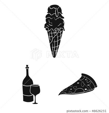 Country Italy black icons in set collection for design. Italy and landmark vector symbol stock web Country Italy black icons in set collection for design. Italy and landmark vector symbol stock web 46626231