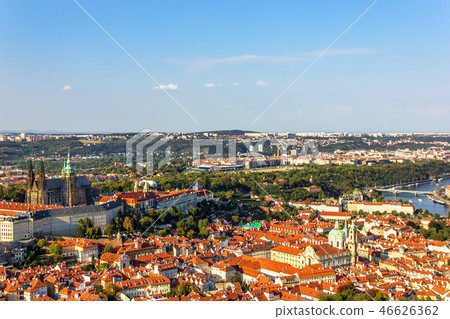 Prague Castle and the Vltava river view, Czech Republic Prague Castle and the Vltava river view, Czech Republic 46626362